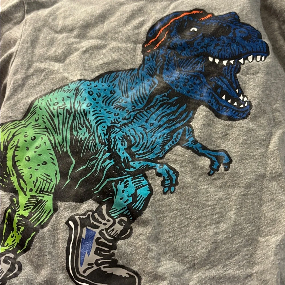 Garanimals Gray and Blue Dinosaur Long Sleeve Shirt 5T